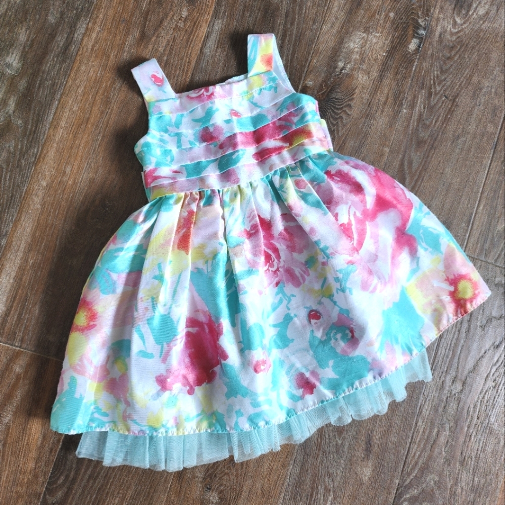 BLOOME DE JEUNE FILLE FLORAL PRINTED SUMMER DRESS, SIZE 3